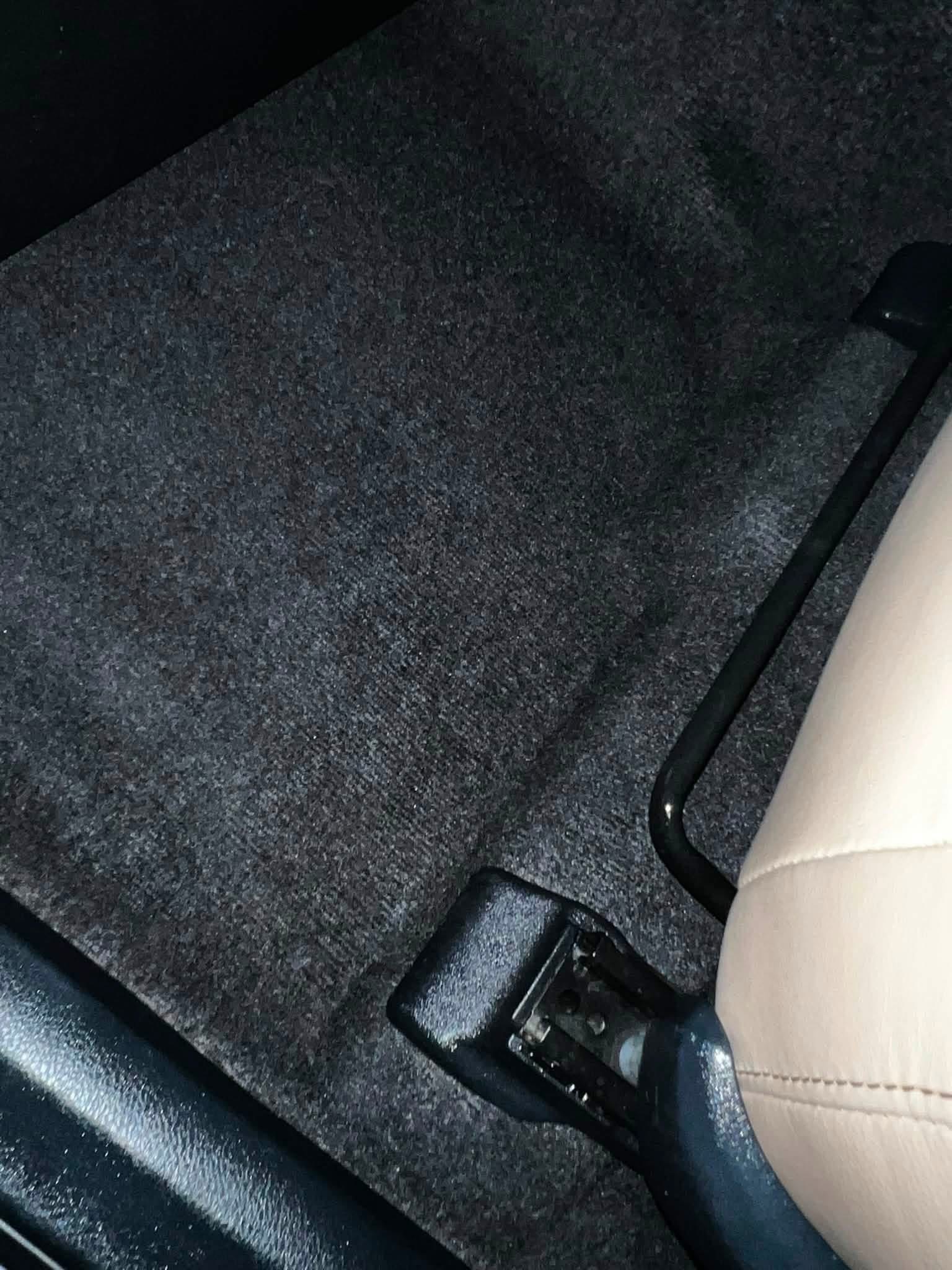 Cleaned interior trim and seat area