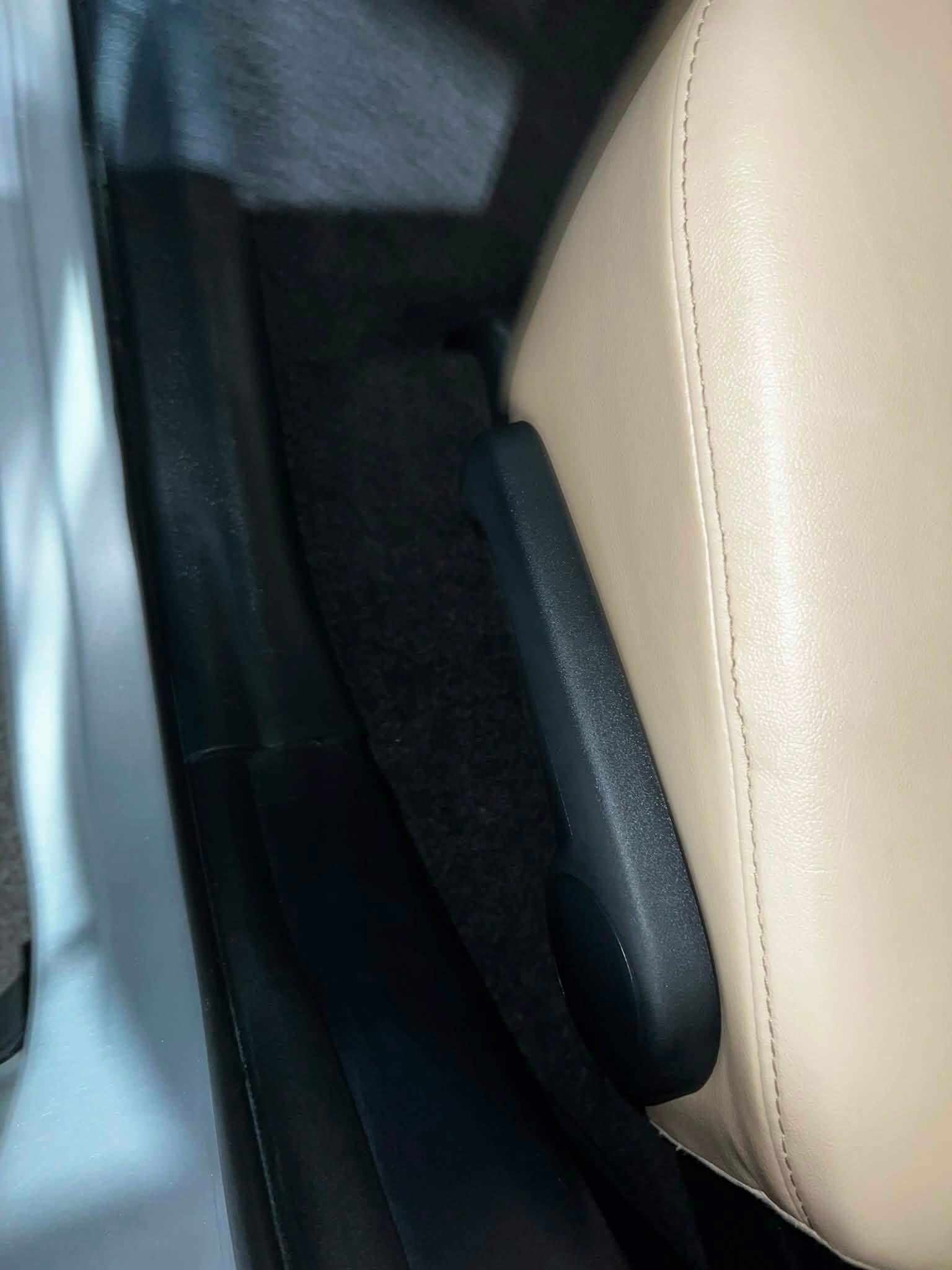Cleaned vehicle floor carpet