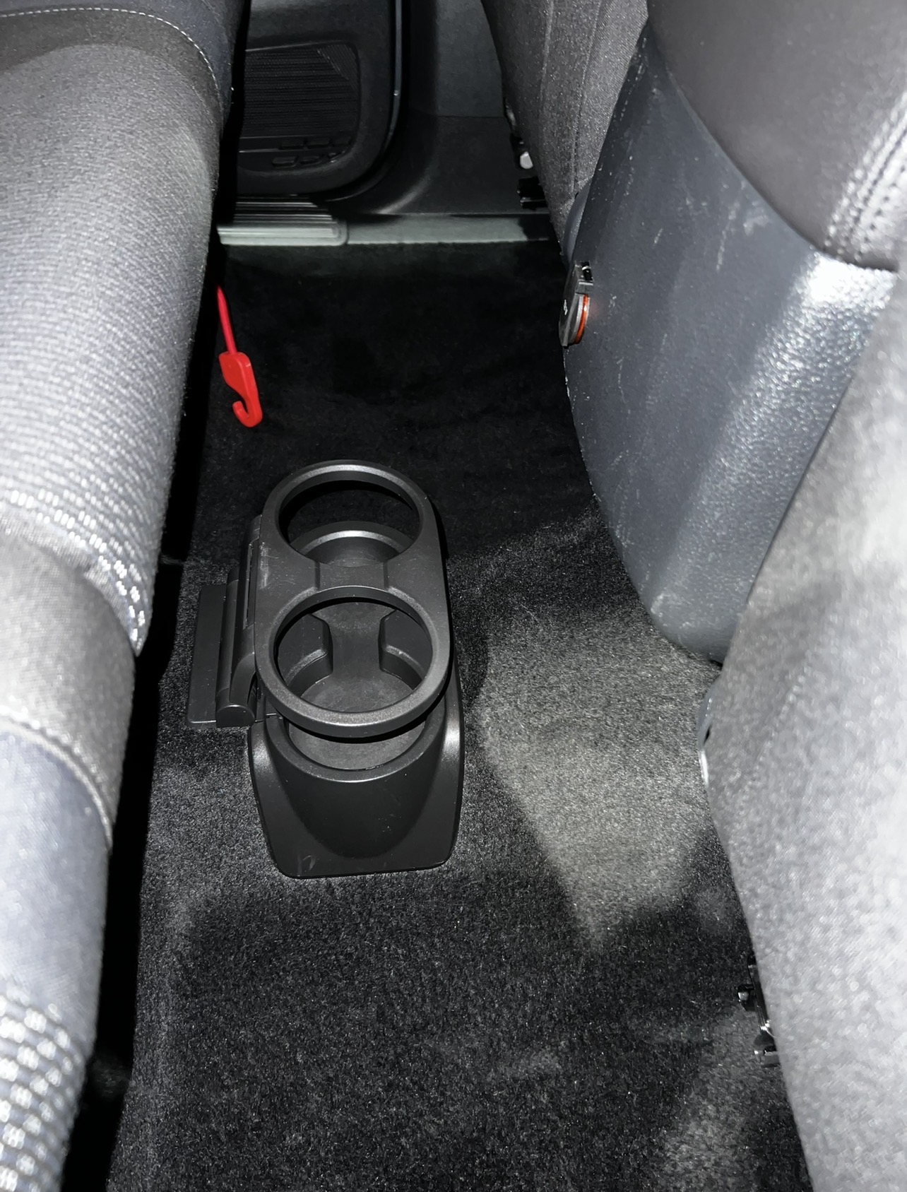 Deep-cleaned vehicle carpet and centre floor area